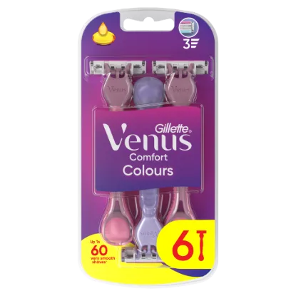 Gillette Venus Comfort Colours Eldobható Borotva, 6 Db/Csomag termékhez kapcsolódó kép