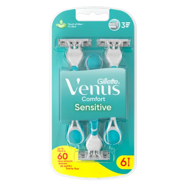 Gillette Venus Comfort Sensitive Eldobható Borotva, 6 Db/Csomag termékhez kapcsolódó kép