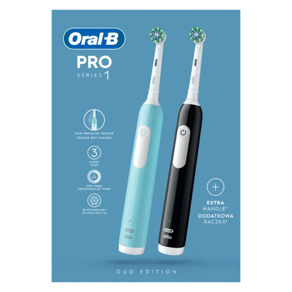 Oral-B Pro Series 1 Kék és Fekete Elektromos Fogkefe, Braun Tervezéssel termékhez kapcsolódó kép