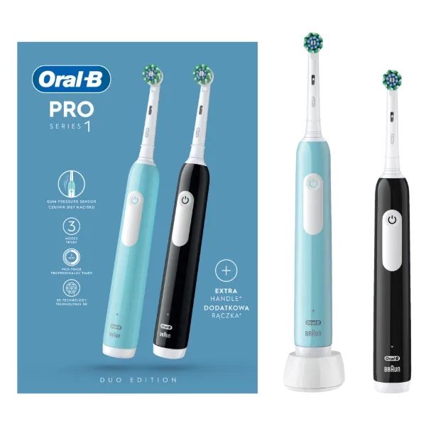 Oral-B Pro Series 1 Kék és Fekete Elektromos Fogkefe, Braun Tervezéssel termékhez kapcsolódó kép
