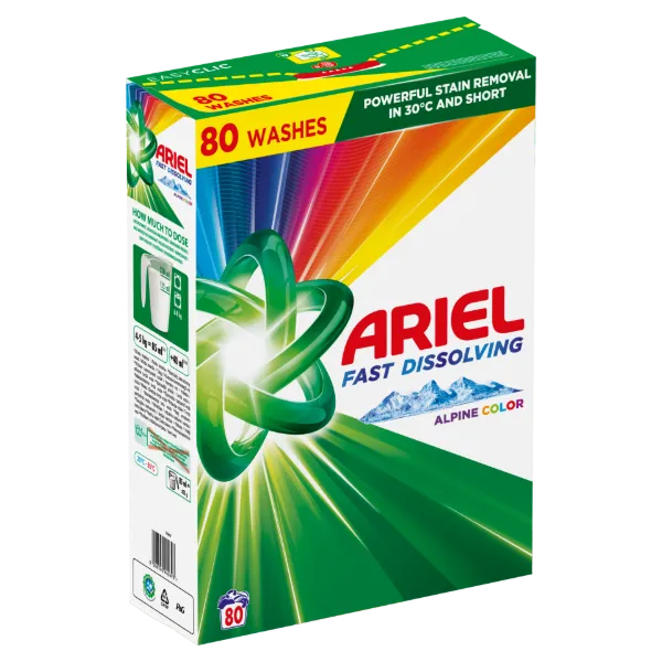 Ariel Alpine Color Mosópor, 4.4 kg, 80 Mosáshoz termékhez kapcsolódó kép