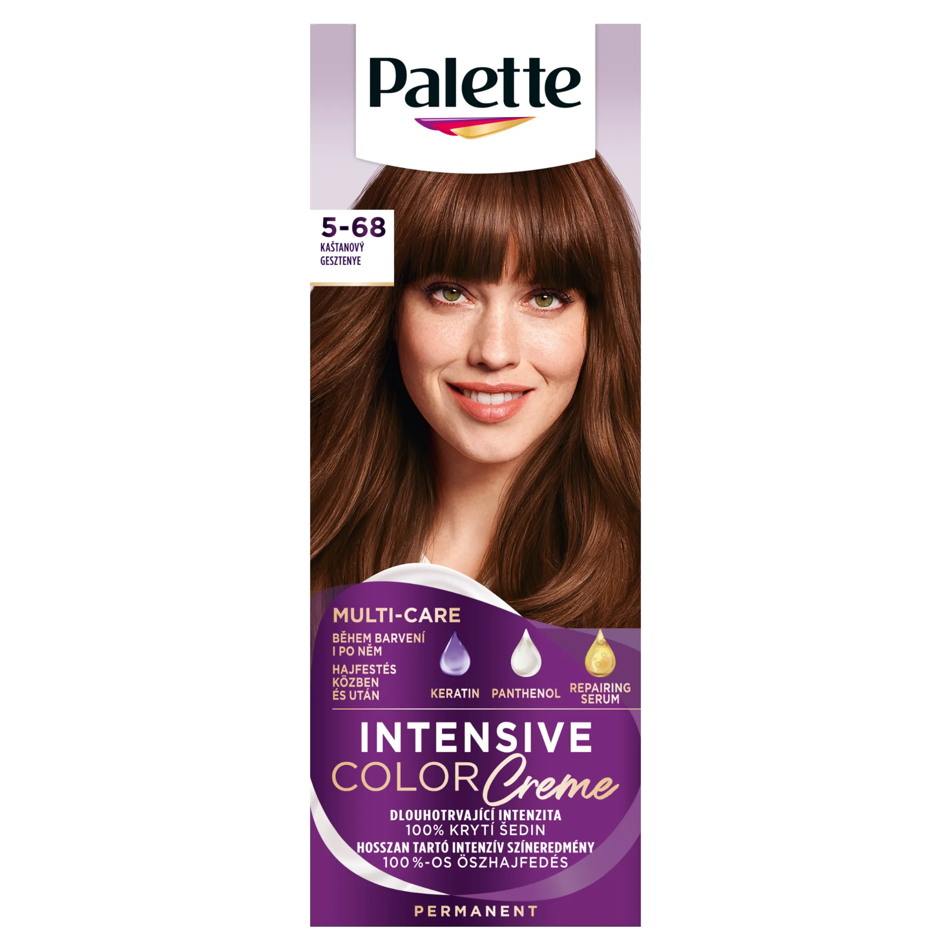 Palette Intensive Color Creme tartós hajfesték 5-68 Gesztenye