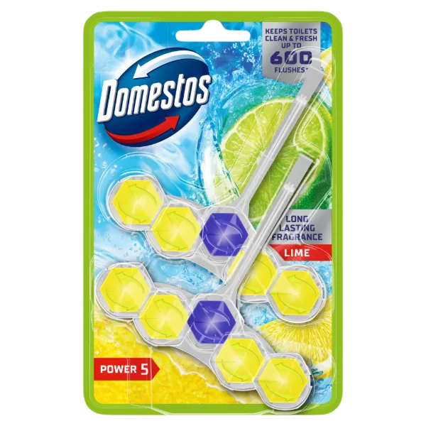 Domestos Power 5 Lime WC frissítő blokk 2 x 50 g termékhez kapcsolódó kép
