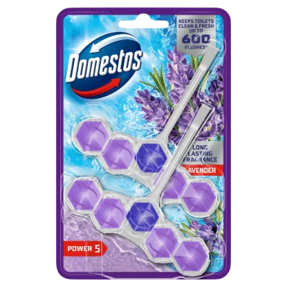 Domestos Power 5 Lavender WC frissítő blokk 2 x 50 g termékhez kapcsolódó kép