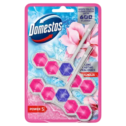 Domestos Power 5 Magnolia WC frissítő blokk 2 x 50 g termékhez kapcsolódó kép
