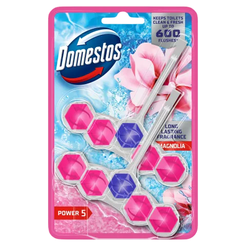 Domestos Power 5 Magnolia WC frissítő blokk 2 x 50 g termékhez kapcsolódó kép
