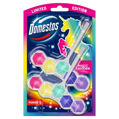 Domestos Power 5 Magic Unicorn WC frissítő blokk 2 x 50 g termékhez kapcsolódó kép