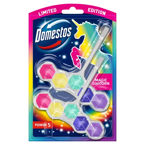 Domestos Power 5 Magic Unicorn WC frissítő blokk 2 x 50 g termékhez kapcsolódó kép