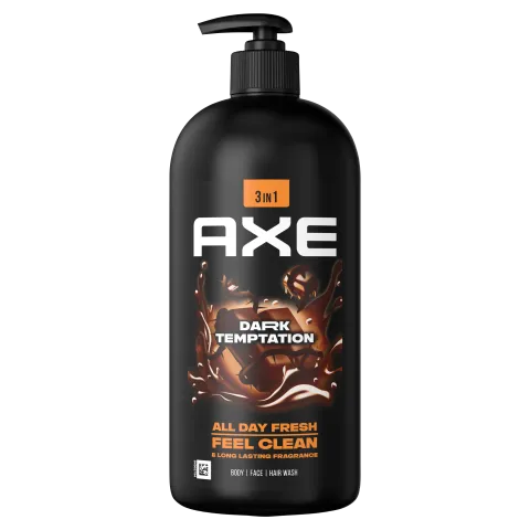 AXE Dark Temptation 3 in 1 tusfürdő testre, arcra, hajra 900 ml termékhez kapcsolódó kép
