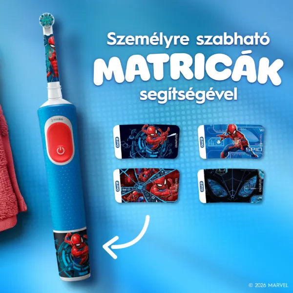Oral-B Pro Kids Pókember Elektromos Fogkefe Braun Tervezéssel termékhez kapcsolódó kép