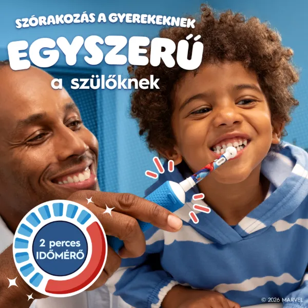 Oral-B Pro Kids Pókember Elektromos Fogkefe Braun Tervezéssel termékhez kapcsolódó kép