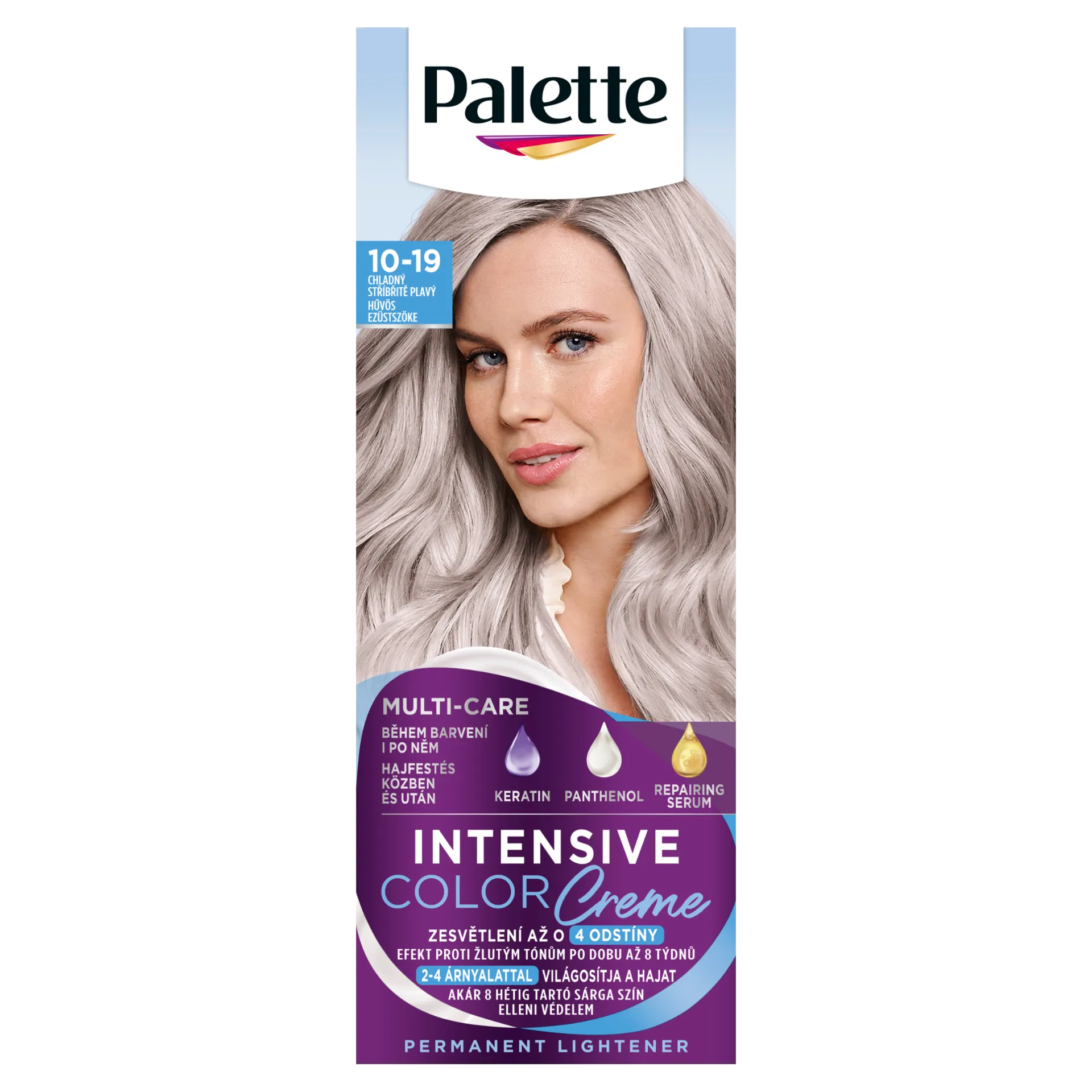 Palette Intensive Color Creme tartós hajfesték 10-19 hűvös ezüstszőke