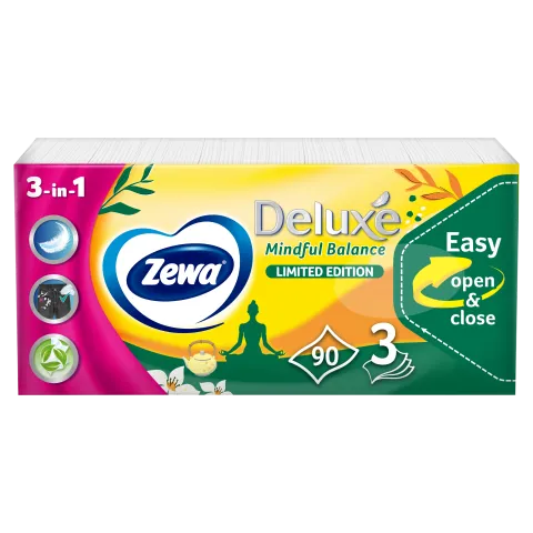 Zewa Deluxe 3 rétegű papírzsebkendő limited edition 90 db termékhez kapcsolódó kép