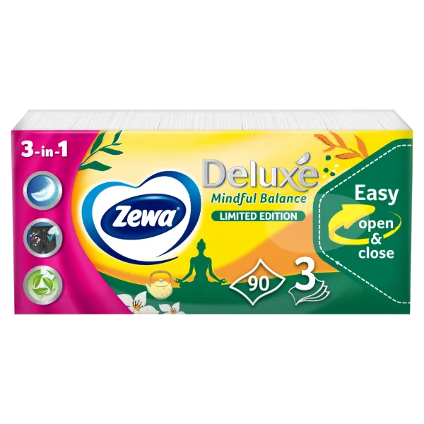 Zewa Deluxe 3 rétegű papírzsebkendő limited edition 90 db termékhez kapcsolódó kép