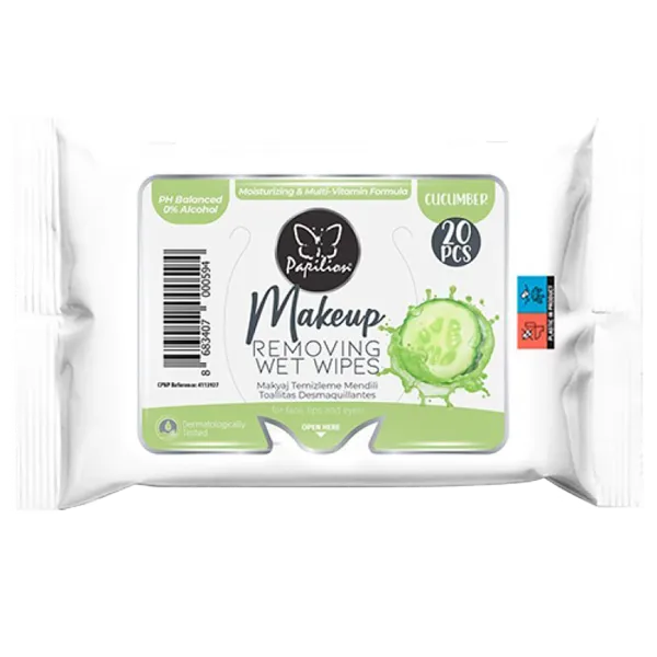 Papilion Sminklemosó nedves törlőkendő 20db-os termékhez kapcsolódó kép