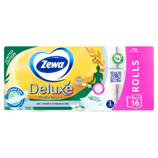 Zewa Deluxe Mindful Balance toalettpapír 3 rétegű 16 tekercs termékhez kapcsolódó kép