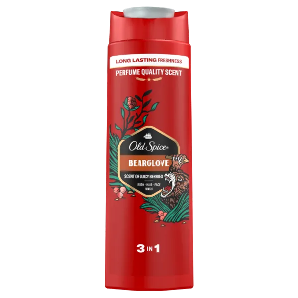 Old Spice Bearglove Férfi 3 az 1-ben Sampon és Tusfürdő, 400 ml termékhez kapcsolódó kép