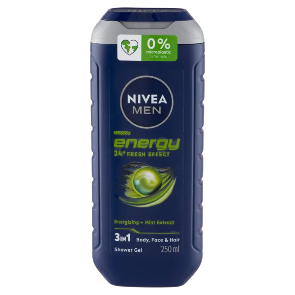 NIVEA MEN Energy 3 az 1-ben tusfürdő testre, arcra, hajra 250 ml termékhez kapcsolódó kép