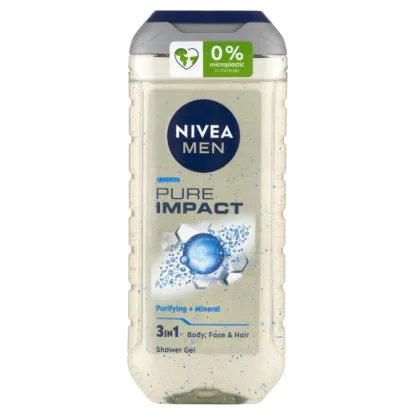 NIVEA MEN Pure Impact 3 az 1-ben tusfürdő testre, arcra, hajra 250 ml termékhez kapcsolódó kép