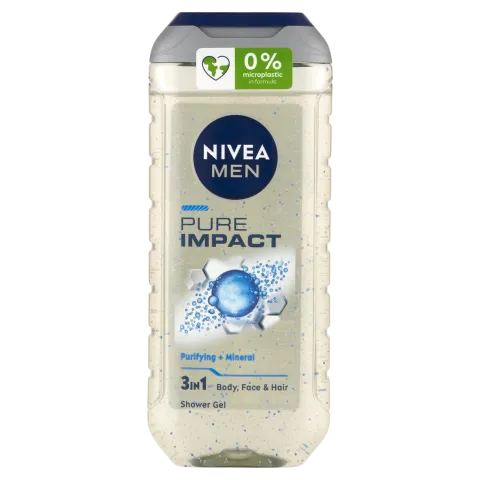 NIVEA MEN Pure Impact 3 az 1-ben tusfürdő testre, arcra, hajra 250 ml termékhez kapcsolódó kép