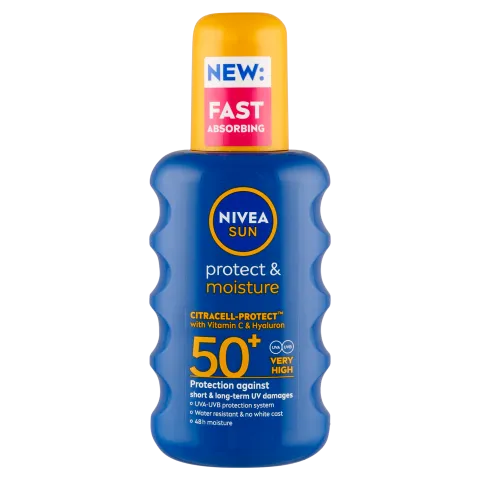 NIVEA SUN Protect & Moisture napozó spray FF50+ 200 ml termékhez kapcsolódó kép