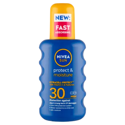 NIVEA SUN Protect & Moisture hidratáló napozó spray FF30 200 ml termékhez kapcsolódó kép