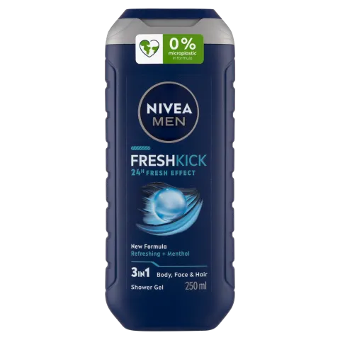 NIVEA MEN Fresh Kick 3 az 1-ben tusfürdő testre, arcra, hajra 250 ml termékhez kapcsolódó kép