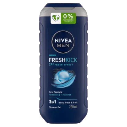NIVEA MEN Fresh Kick 3 az 1-ben tusfürdő testre, arcra, hajra 250 ml termékhez kapcsolódó kép