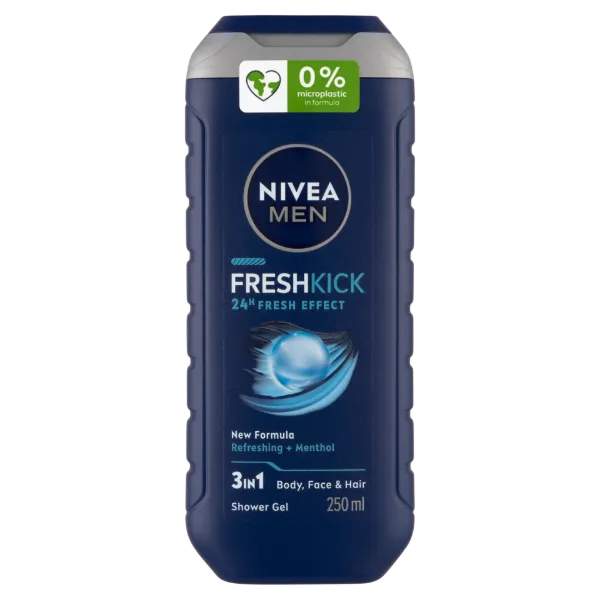 NIVEA MEN Fresh Kick 3 az 1-ben tusfürdő testre, arcra, hajra 250 ml termékhez kapcsolódó kép
