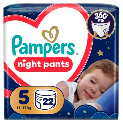Pampers Night Bugyipelenka, Méret: 5, 22 db Pelenka, 11kg-17kg termékhez kapcsolódó kép