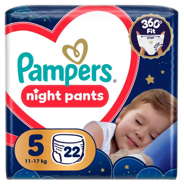 Pampers Night Bugyipelenka, Méret: 5, 22 db Pelenka, 11kg-17kg termékhez kapcsolódó kép