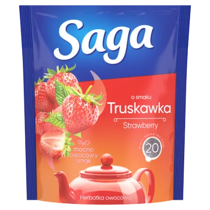 Saga Strawberry ízesített gyümölcstea 20 filter 34 g termékhez kapcsolódó kép
