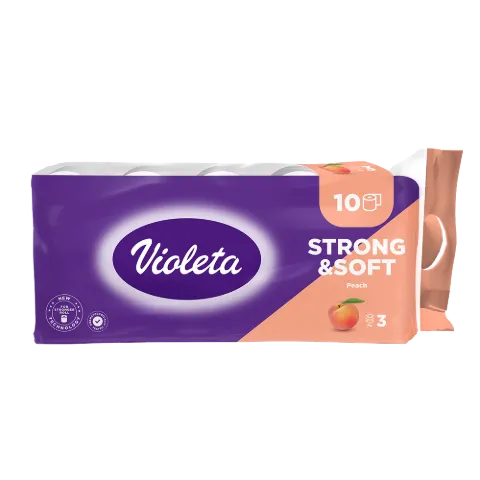 Violeta toalettpapír 3 rétegű 10 tekercs Strong&Soft - barack illatú termékhez kapcsolódó kép