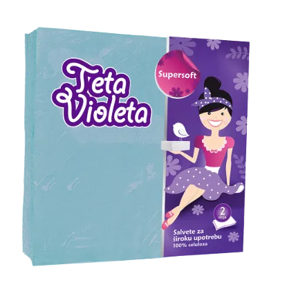 Violeta szalvéta 2 rétegű 25 db 38x38 cm Kék termékhez kapcsolódó kép