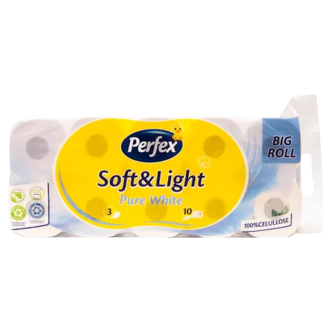 Perfex Pure White toalett papír 3 rétegű 10 tekercs termékhez kapcsolódó kép