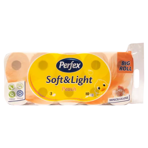 Perfex Soft & Light Peach toalett papír 3 rétegű 10 tekercs termékhez kapcsolódó kép