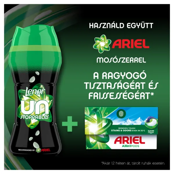 Lenor Unstoppables Parfümgyöngyök Ariel Illattal 195g termékhez kapcsolódó kép