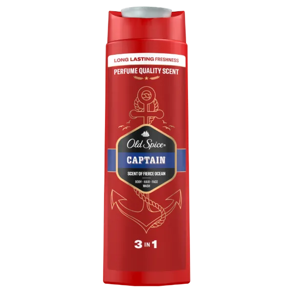 Old Spice Captain Férfi 3 az 1-ben Sampon és Tusfürdő, 400 ml termékhez kapcsolódó kép