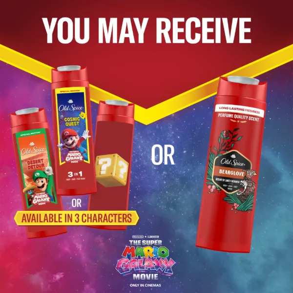 Old Spice Super Mario Special Edition 3 az 1-ben Sampon és Tusfürdő, 400 ml termékhez kapcsolódó kép