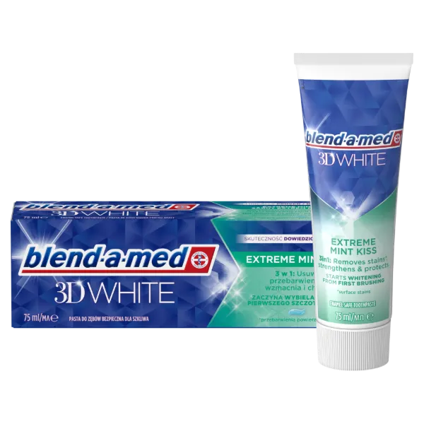 Blend-a-med 3D White Extreme Mint Kiss Fogkrém 75 ml termékhez kapcsolódó kép