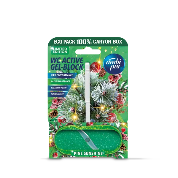 Ambipur aktiv wc gel block 45g Pine sunshine termékhez kapcsolódó kép