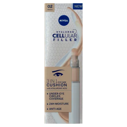 NIVEA Hyaluron Cellular Filler 3 az 1-ben közepes, színezett, tonizáló szemkörnyékápoló 4 ml termékhez kapcsolódó kép