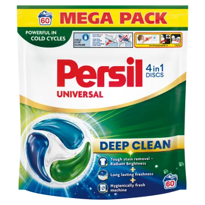 Persil Discs Universal mosószer koncentrátum fehér és világos ruhadarabokhoz 60 mosás 990 g termékhez kapcsolódó kép