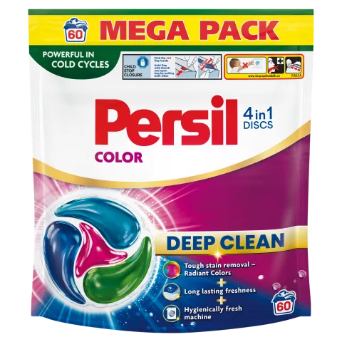 Persil Discs Color mosószer koncentrátum gépi mosáshoz színes ruhadarabokhoz 60 mosás 990 g termékhez kapcsolódó kép