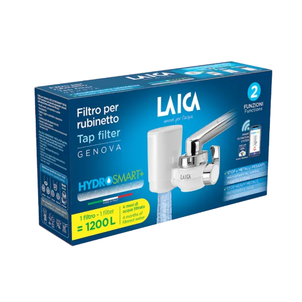 Laica Genova Metal Stop rendszerű csapra szerelhető mikroplasztik-stop vízszűrő termékhez kapcsolódó kép