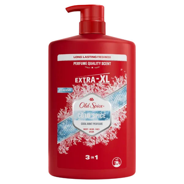 Old Spice Cold Spice Férfi 3 az 1-ben Arcmosó, Tusfürdő és Sampon, 1000 ml termékhez kapcsolódó kép