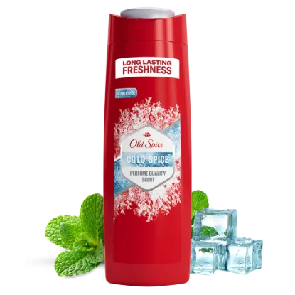 Old Spice Cold Spice Férfi 3 az 1-ben Arcmosó, Tusfürdő és Sampon, 400 ml termékhez kapcsolódó kép