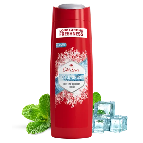 Old Spice Cold Spice Férfi 3 az 1-ben Arcmosó, Tusfürdő és Sampon, 400 ml termékhez kapcsolódó kép