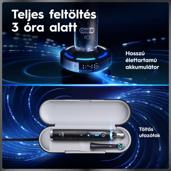 Oral-B iO 10 Elektromos Fogkefe | Fehér | 1 db Fogkefefej | Töltős Utazótok termékhez kapcsolódó kép