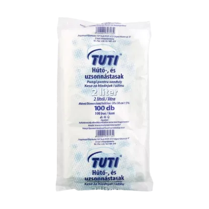 TUTI uzsi és hűtőtasak 20x30 cm 2 l (100 db) termékhez kapcsolódó kép